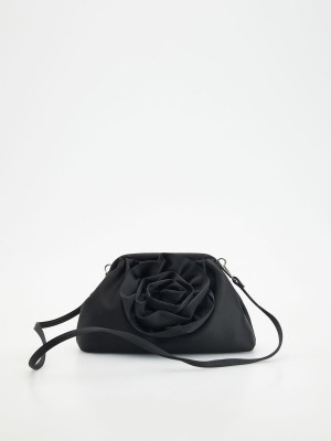 Reserved Bag with decorative flower detail Siyah | FNVI83296
