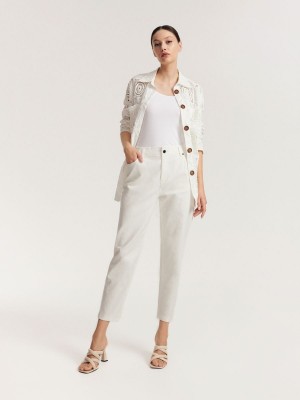 Reserved Baggy trousers Beyaz | TRNF03674