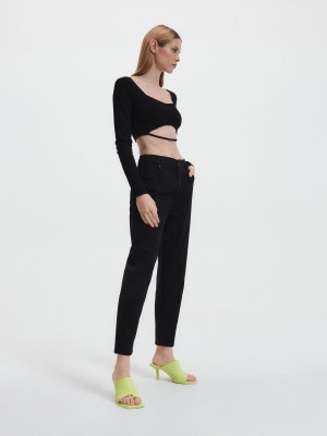 Reserved Baggy trousers Siyah | HLUO43508