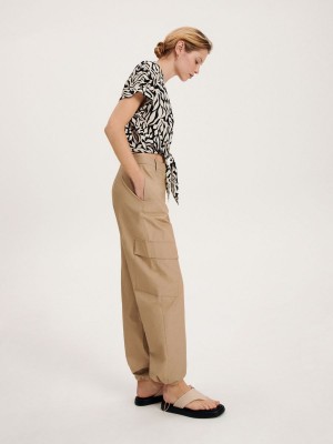 Reserved Blouse with tie detail Siyah | NKCG12547