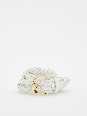 Reserved Braided belt with buckle Beyaz | LGKF90341