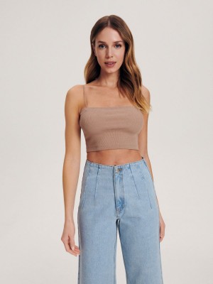 Reserved Cami crop top Bej Rengi | PGTC76918