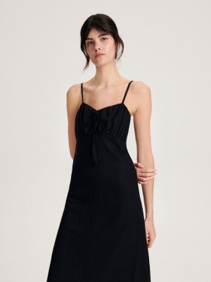 Reserved Cami dress Siyah | BIMR73845