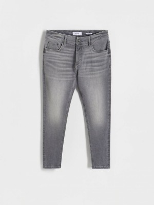 Reserved Carrot slim jeans Gri | UKTL48657
