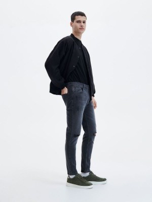 Reserved Carrot slim jeans Gri | YDJA85369