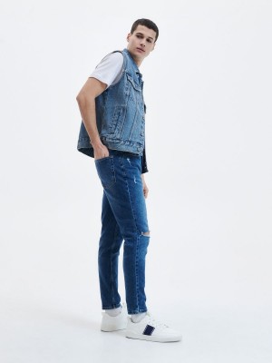 Reserved Carrot slim jeans Mavi | OIPL92140