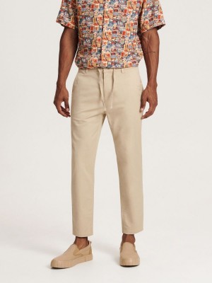 Reserved Carrot slim trousers Bej Rengi | XAGV67035