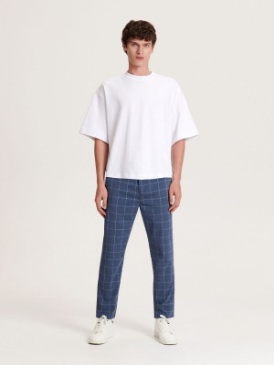 Reserved Carrot slim trousers Mavi | TGFE06924