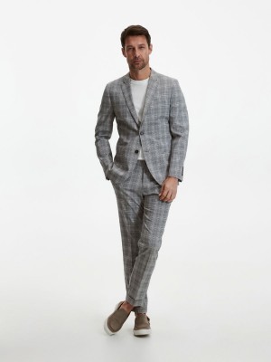 Reserved Check slim trousers Renkli | FMDS63807