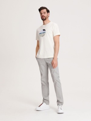 Reserved Chino slim fit trousers Açık Gri | WUPR20431