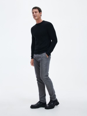 Reserved Chino slim fit trousers Gri | XURN16920