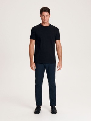 Reserved Chino slim fit trousers Lacivert | IWNP39651