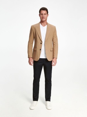 Reserved Chino slim fit trousers Lacivert | VTLK24561