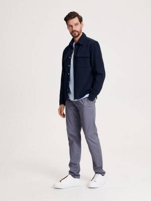 Reserved Chino slim fit trousers Mavi | LORI54069