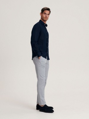 Reserved Chino slim fit trousers Mavi | NIWL94361