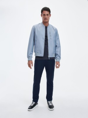 Reserved Chino slim fit trousers Mavi | YQZN48297