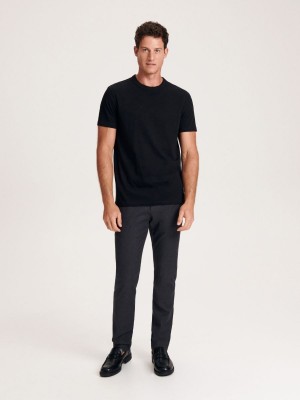 Reserved Chino slim fit trousers Siyah | ROYN87231