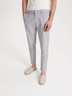 Reserved Chino slim trousers Açık Gri | VEUA89572