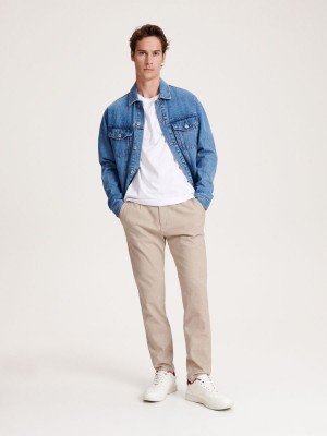 Reserved Chino slim trousers Bej Rengi | BZVG37809