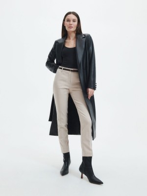 Reserved Cigarette trousers with belt Ivory | XLGP10247