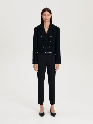 Reserved Cigarette trousers with belt Siyah | MFON30587
