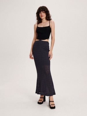 Reserved Corset top Siyah | NQFP16382