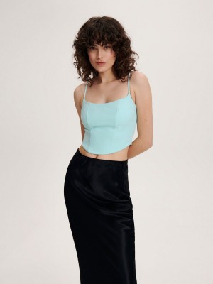 Reserved Corset top Turkuaz | KGLF42691