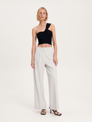 Reserved Creased suit trousers Açık Gri | RAZE24185