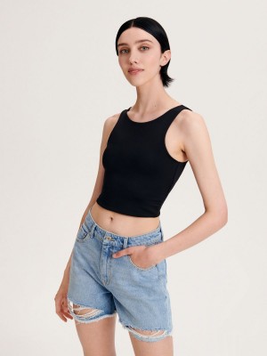 Reserved Crop top Siyah | SOJU05139
