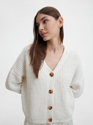 Reserved Cropped cardigan Ivory | RIMJ40631