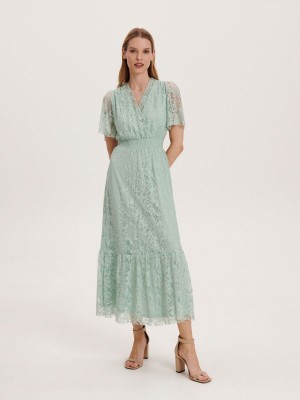 Reserved Dantel dress Turkuaz | TAWO39864