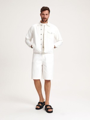 Reserved Denim baggy shorts Ivory | WJUC82364