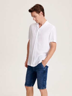 Reserved Denim chino shorts Mavi | DPYW20194