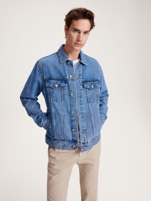 Reserved Denim jacket Mavi | QVNE89760