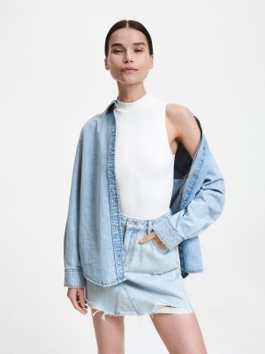 Reserved Denim mini skirt Mavi | EUAO54197