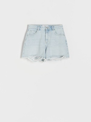 Reserved Denim shorts Mavi | CSYK25483