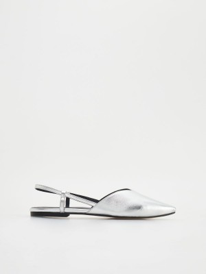 Reserved Deri ballerinas Gümüş | GPIK10469