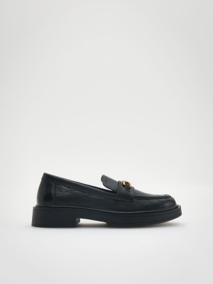 Reserved Deri loafers Siyah | TJNK91063