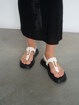 Reserved Deri sandals Beyaz | SBYW53718