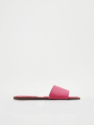 Reserved Deri sliders Pembe | PQAO60572
