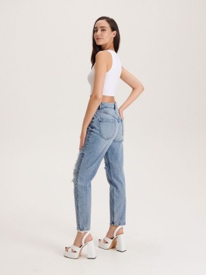Reserved Distressed mom fit jeans Mavi | UOME07586