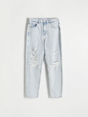 Reserved Distressed mom fit jeans Mavi | XAYG41672