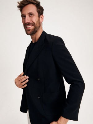 Reserved Double-breasted blazer Siyah | YNQE48075