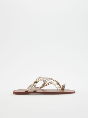 Reserved Düz sole sliders Golden | QEHT14925