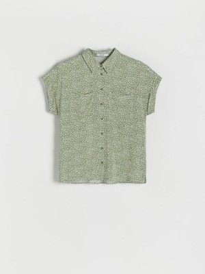 Reserved EcoVero™ shirt Yeşil | DMCJ56912