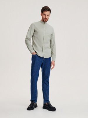 Reserved Egyptian cotton shirt Gri | JRZC37594