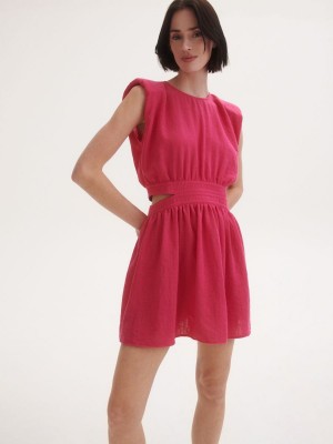 Reserved Elbise with cut-out details Pembe | FLMV14536