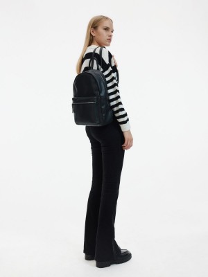 Reserved Faux leather backpack Siyah | WMUQ21409