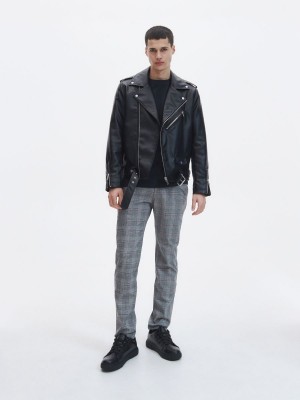 Reserved Faux leather jacket Siyah | DJEN01246