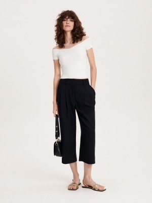 Reserved Fitted blouse Ivory | TGIE65471